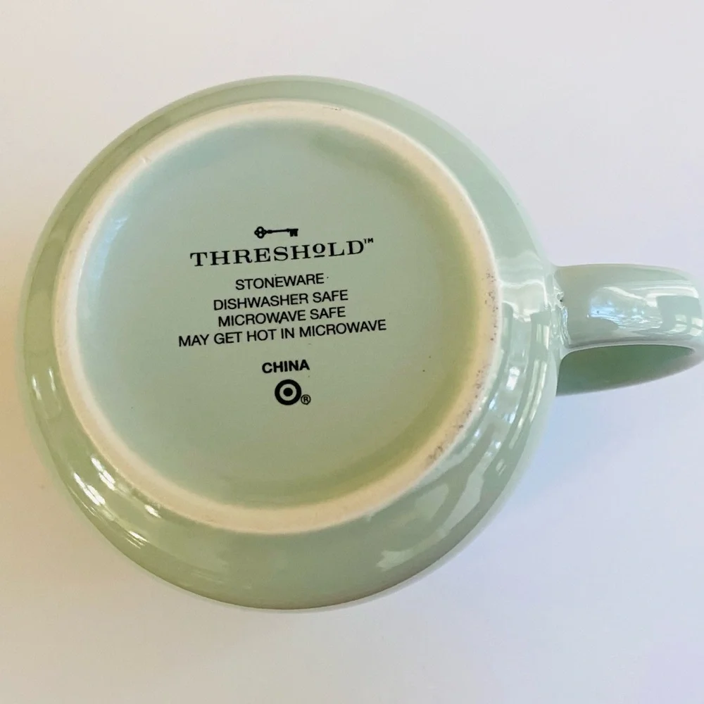 Threshold Stoneware Coffee Mug Need A Day Between Saturday And Sunday Blue Aqua